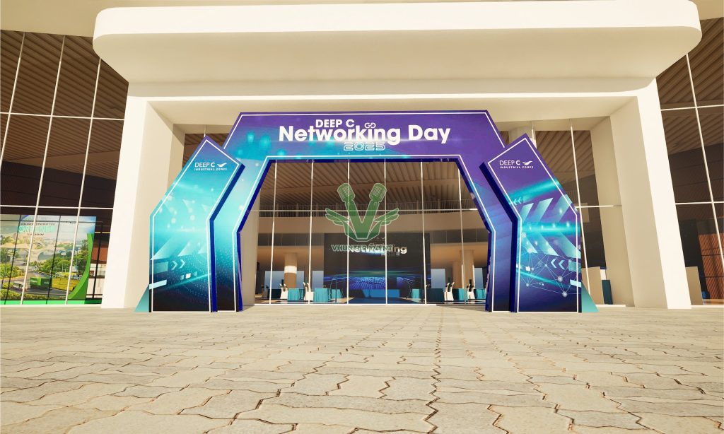 Thi công cổng chào cho NGÀY HỘI KẾT NỐI DEEP C 2025 – WHERE CONNECTIONS CREATE OPPORTUNITIES